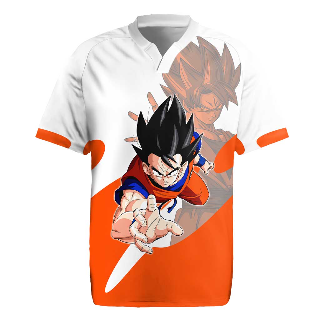 Son Goku Kamehameha Legend Rugby Jersey Iconic Anime Battle Style