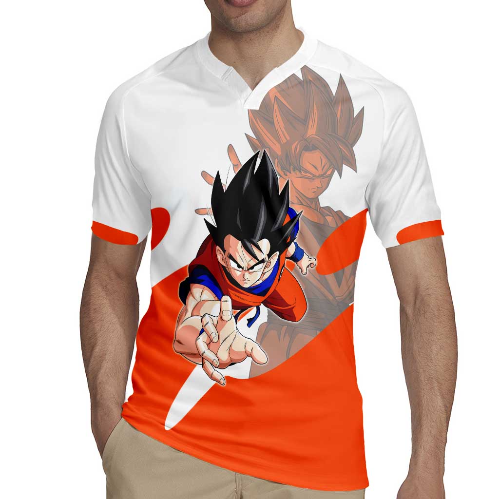 Son Goku Kamehameha Legend Rugby Jersey Iconic Anime Battle Style