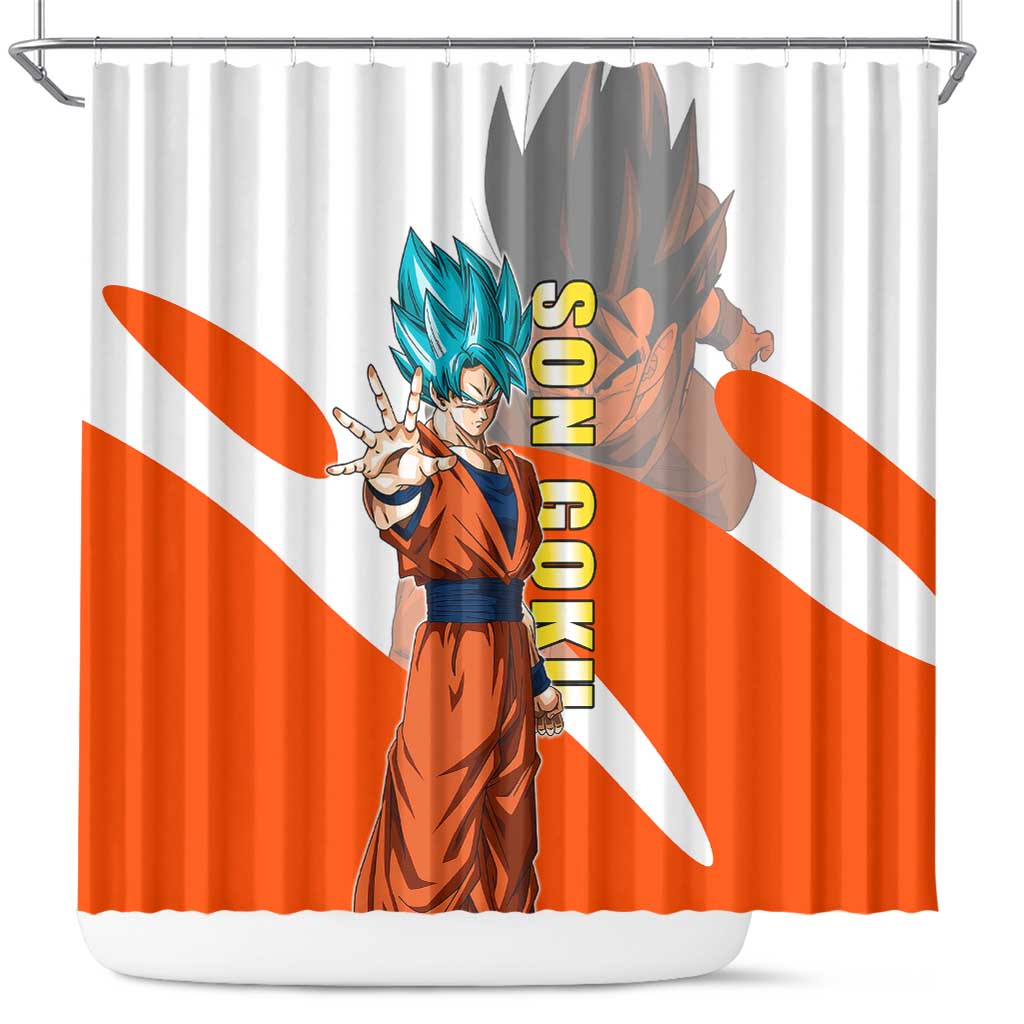 Son Goku Kamehameha Legend Shower Curtain Iconic Anime Battle Style