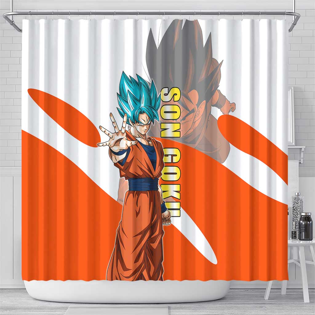 Son Goku Kamehameha Legend Shower Curtain Iconic Anime Battle Style