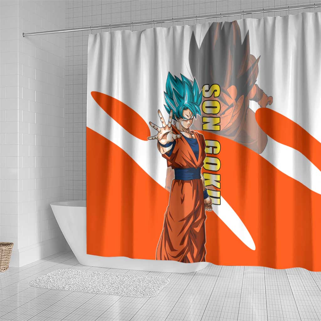 Son Goku Kamehameha Legend Shower Curtain Iconic Anime Battle Style