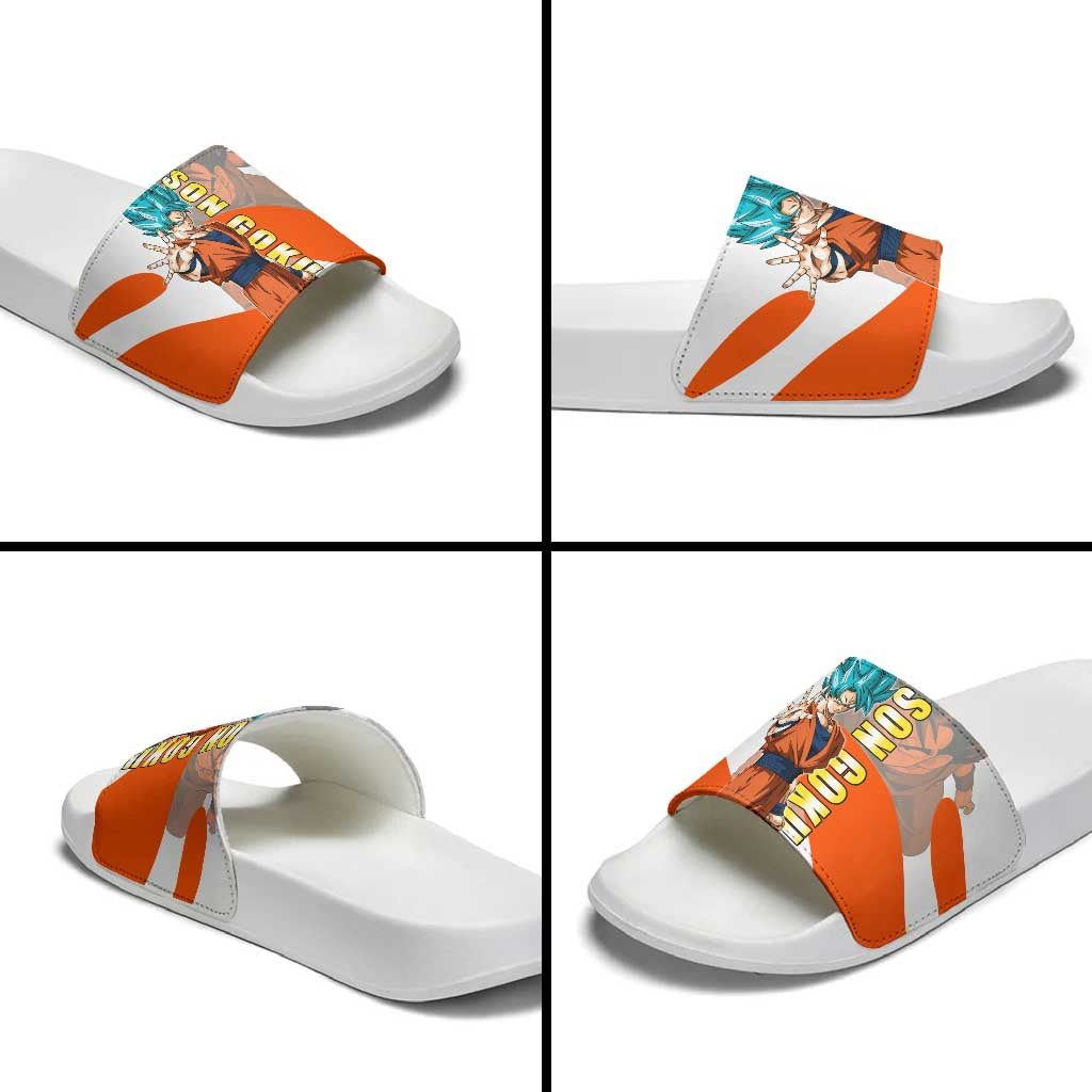 Son Goku Kamehameha Legend Slide Sandals Iconic Anime Battle Style