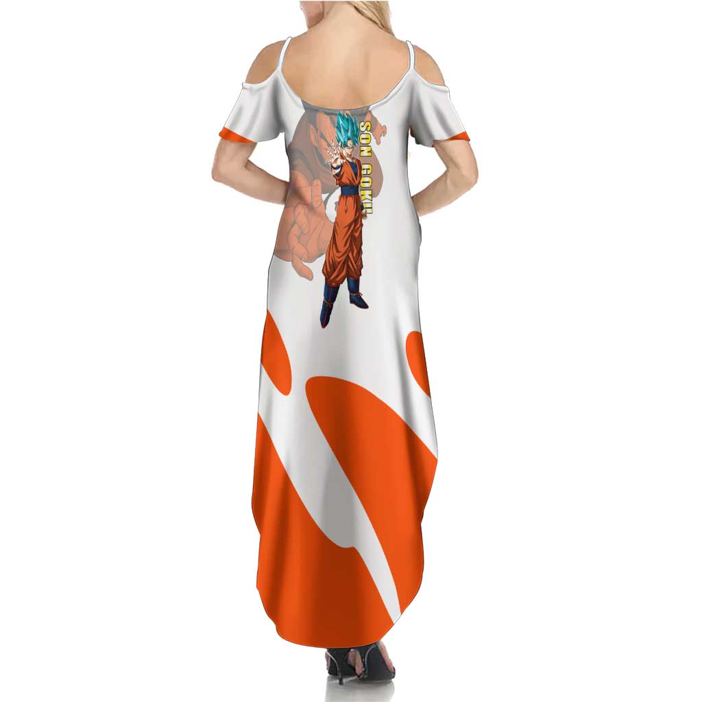 Son Goku Kamehameha Legend Summer Maxi Dress Iconic Anime Battle Style