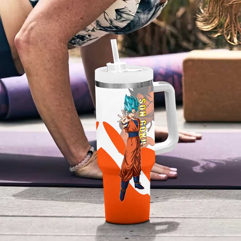 Son Goku Kamehameha Legend Tumbler With Handle Iconic Anime Battle Style