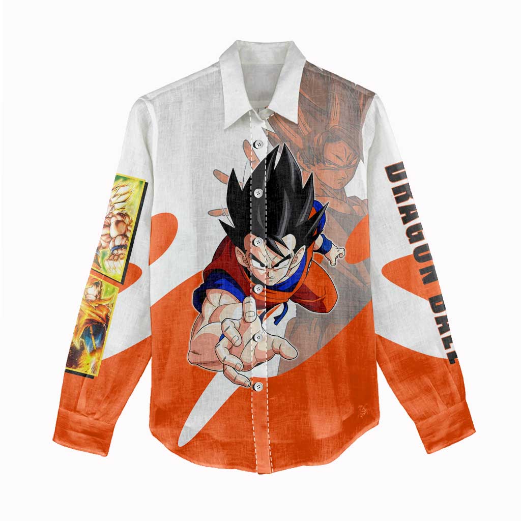 Son Goku Kamehameha Legend Women Casual Shirt Iconic Anime Battle Style