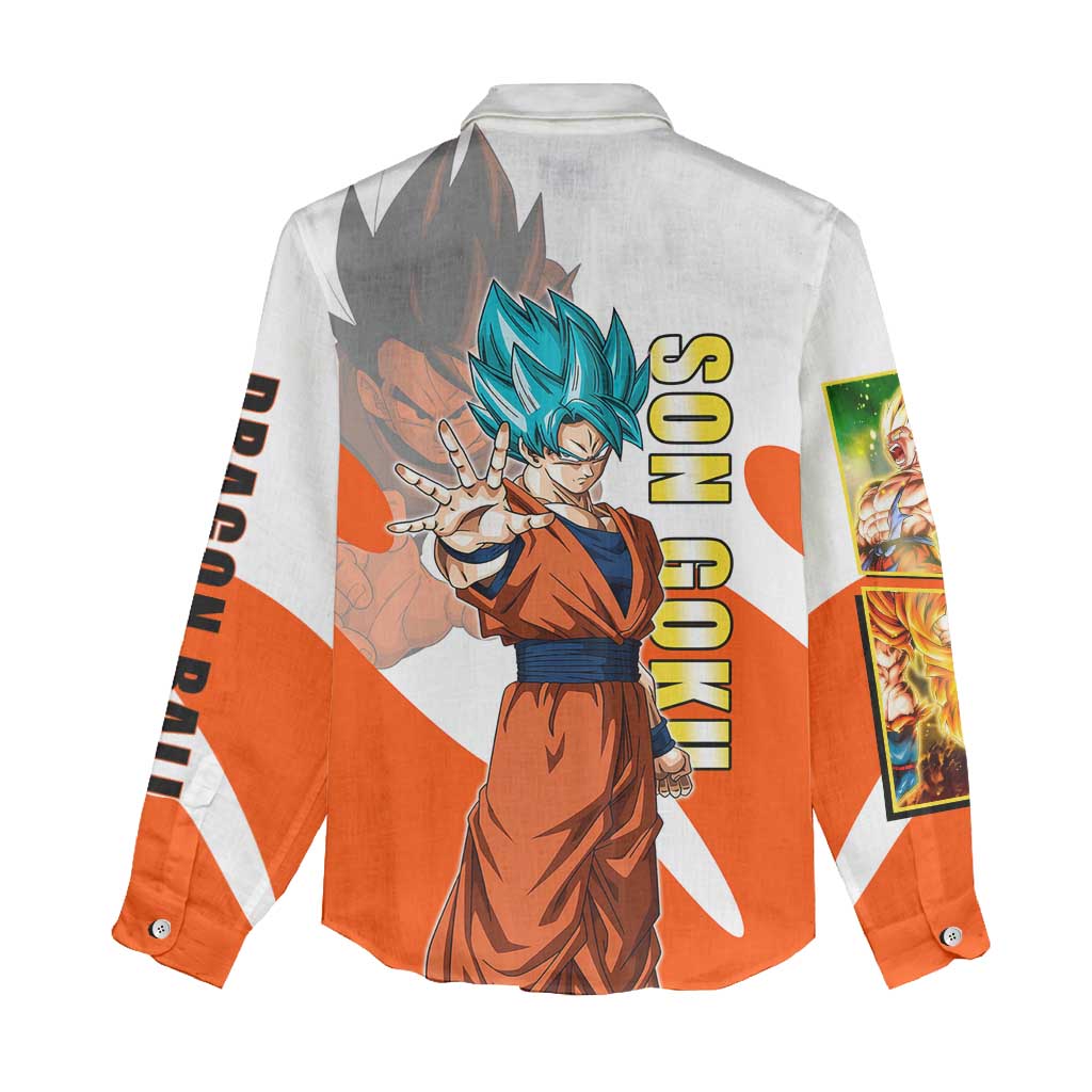 Son Goku Kamehameha Legend Women Casual Shirt Iconic Anime Battle Style