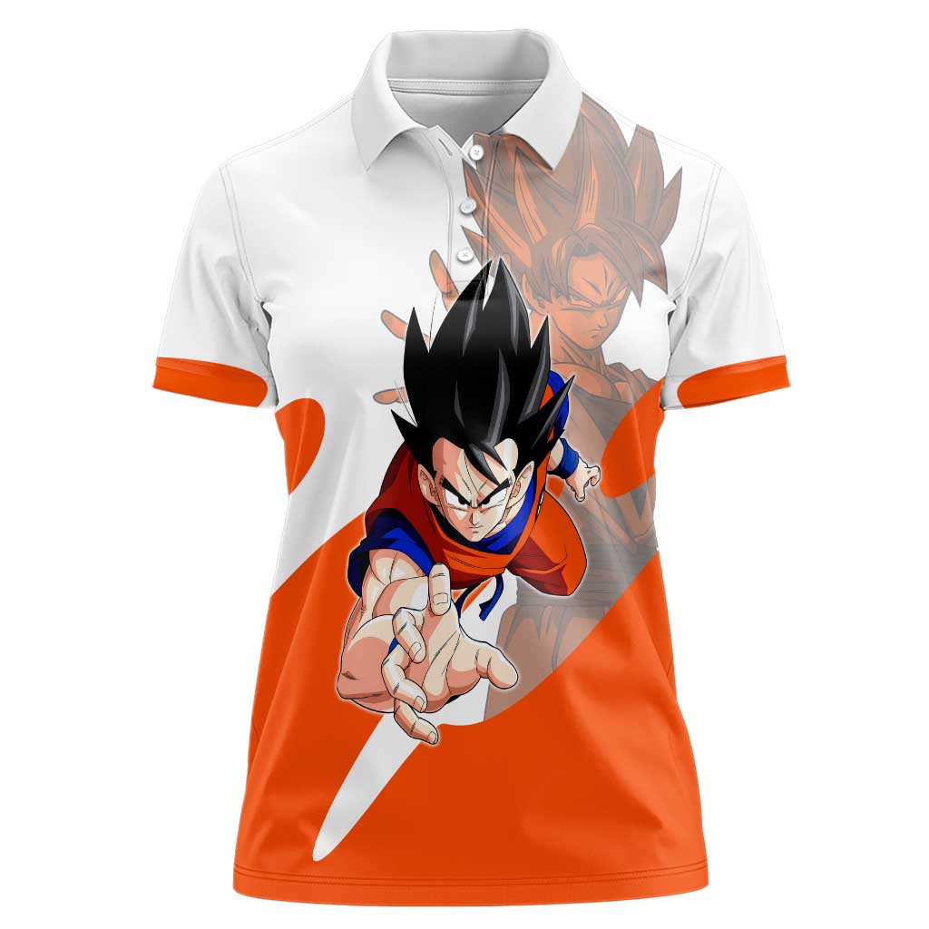Son Goku Kamehameha Legend Women Polo Shirt Iconic Anime Battle Style
