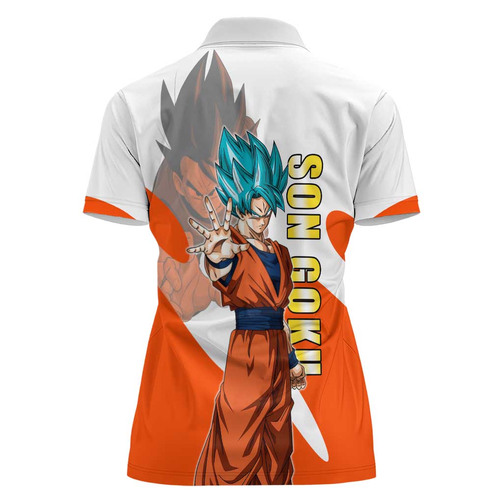 Son Goku Kamehameha Legend Women Polo Shirt Iconic Anime Battle Style