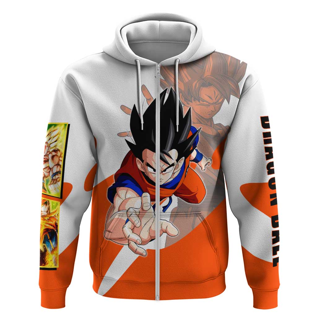 Son Goku Kamehameha Legend Zip Hoodie Iconic Anime Battle Style