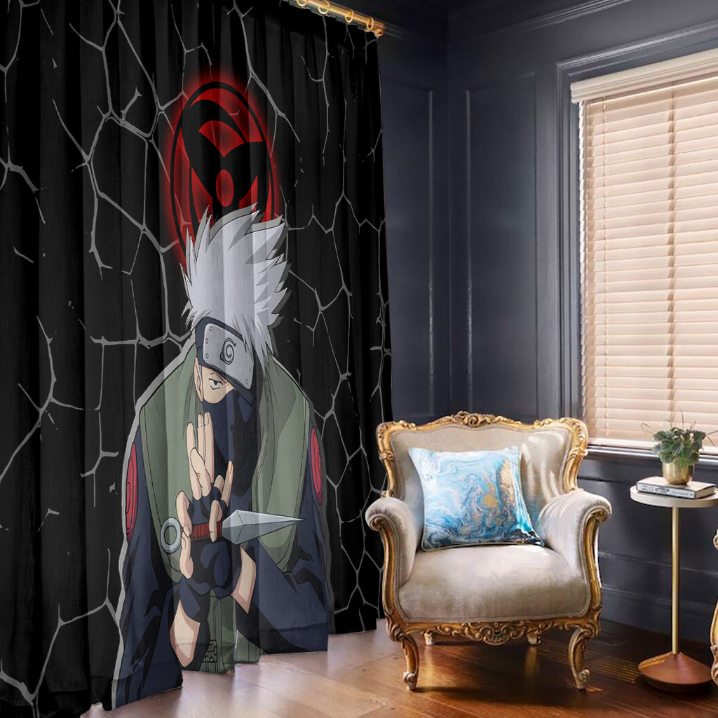 Hatake Kakashi - Sharingan Eyes Window Curtain