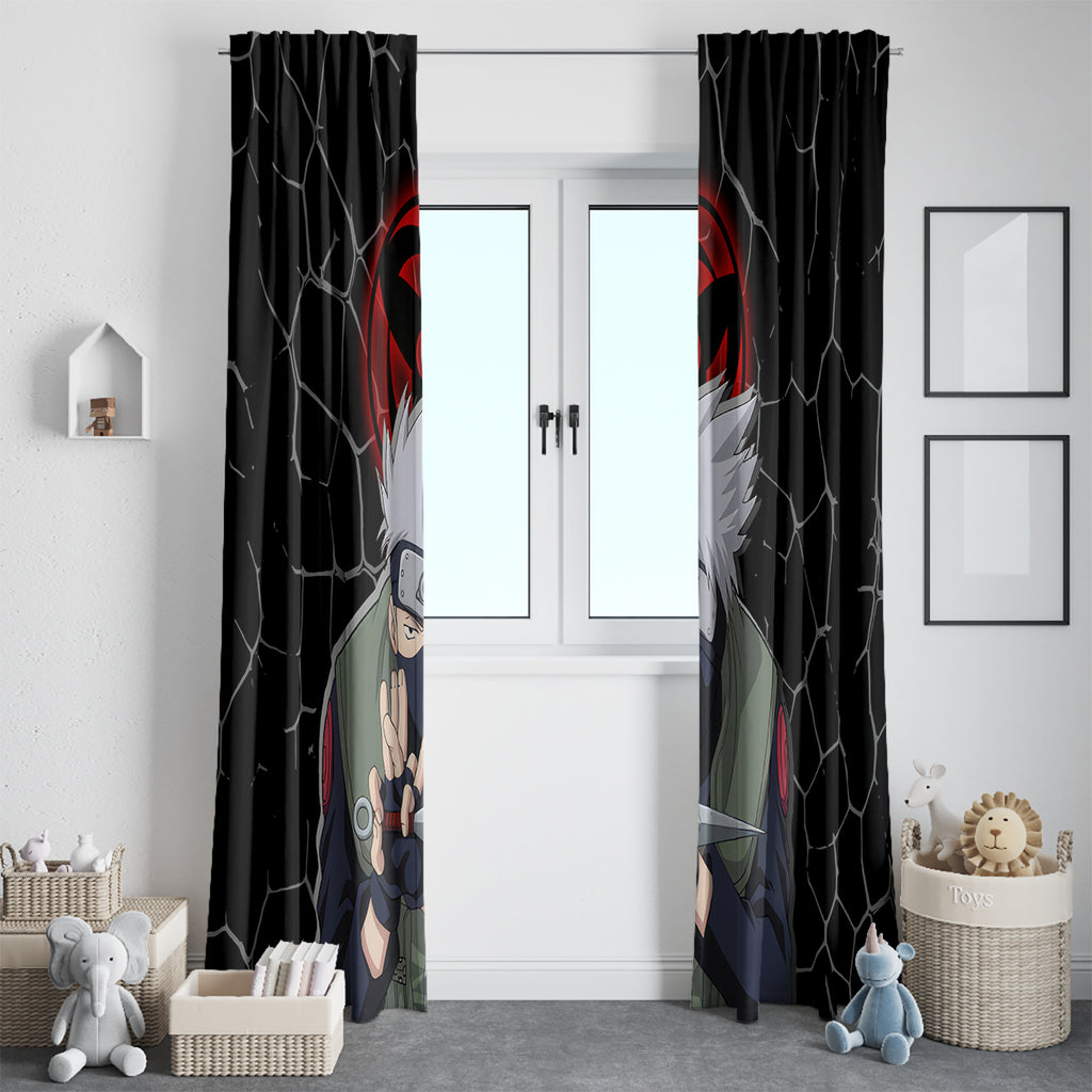Hatake Kakashi - Sharingan Eyes Window Curtain