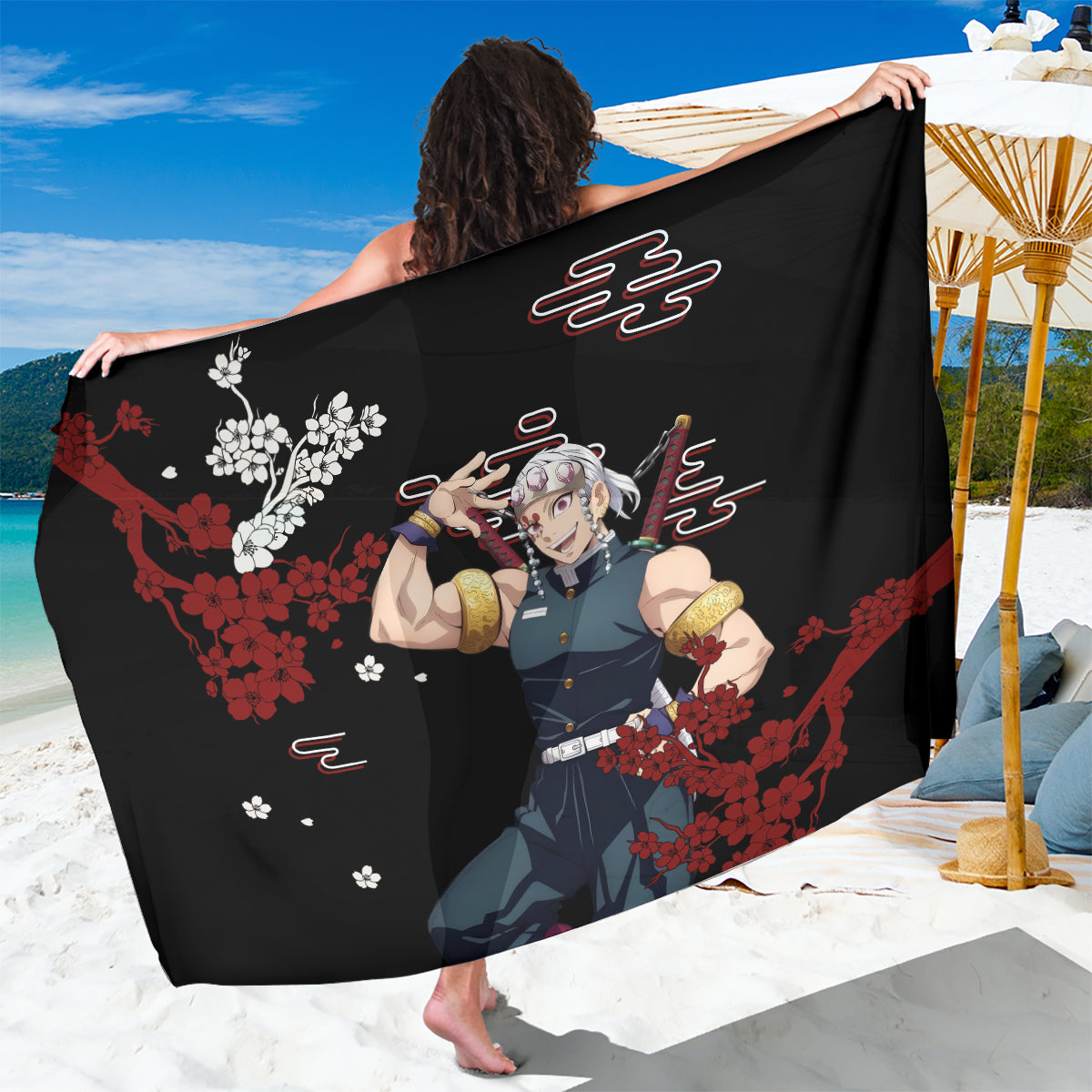 Tengen Uzui Anime Japan Style Sarong