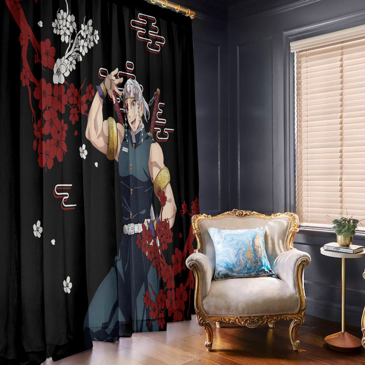 Tengen Uzui Anime Japan Style Window Curtain
