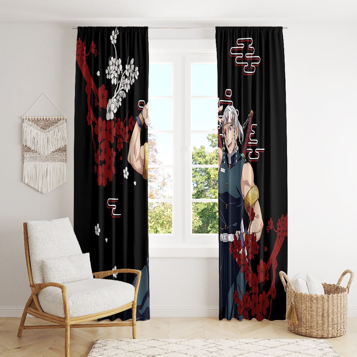 Tengen Uzui Anime Japan Style Window Curtain