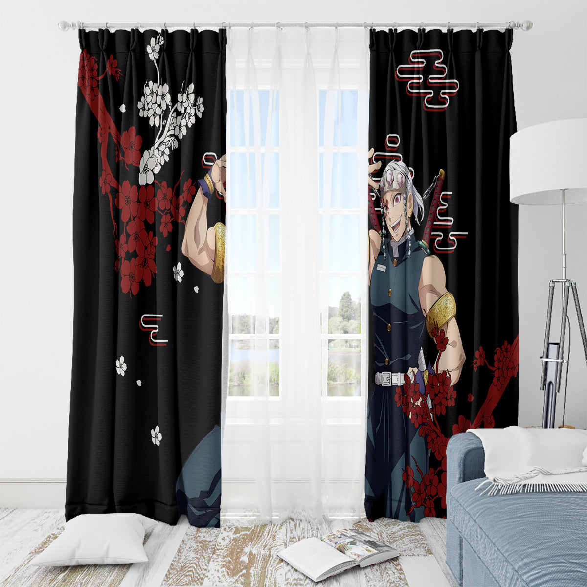 Tengen Uzui Anime Japan Style Window Curtain