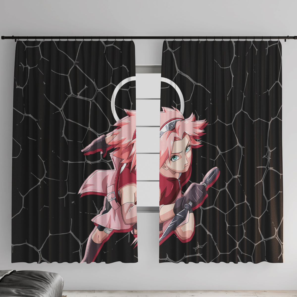 Sakura Haruno - Naruto Anime Window Curtain