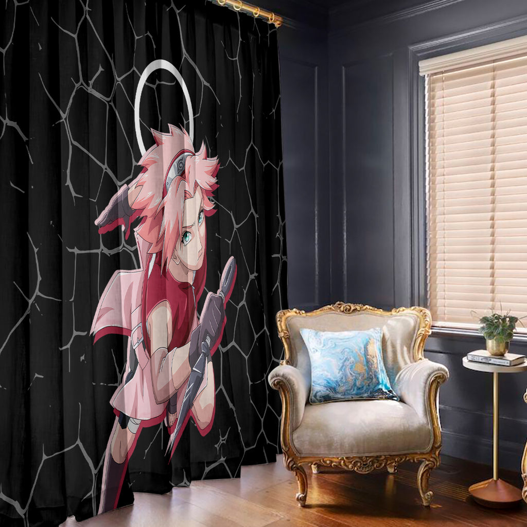 Sakura Haruno - Naruto Anime Window Curtain