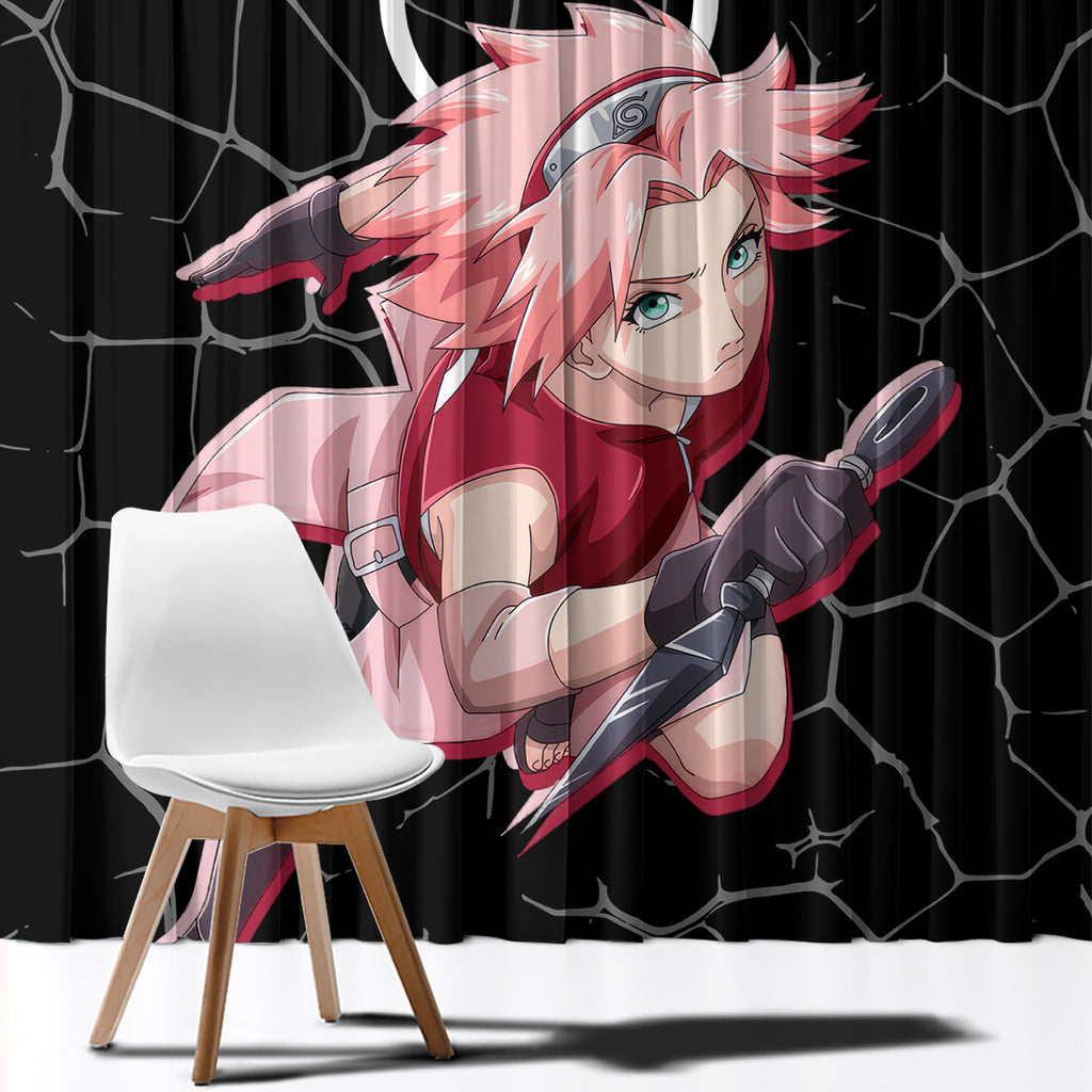 Sakura Haruno - Naruto Anime Window Curtain
