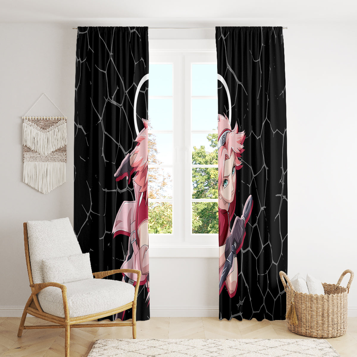 Sakura Haruno - Naruto Anime Window Curtain