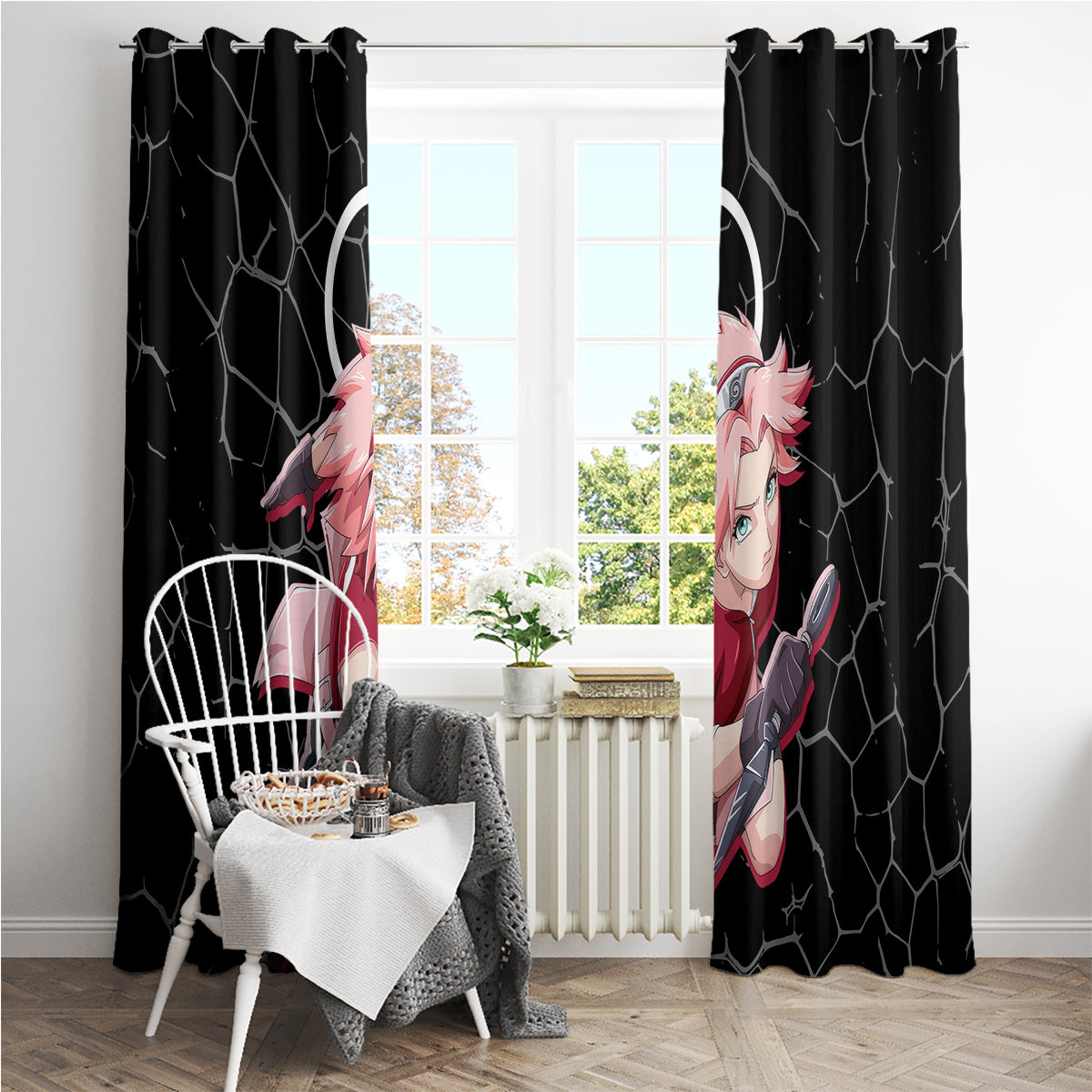 Sakura Haruno - Naruto Anime Window Curtain