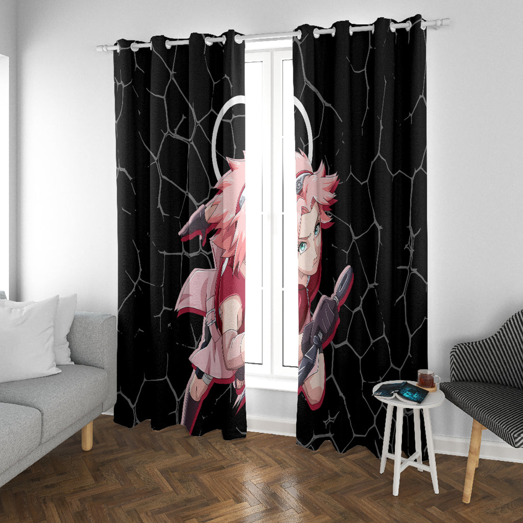 Sakura Haruno - Naruto Anime Window Curtain