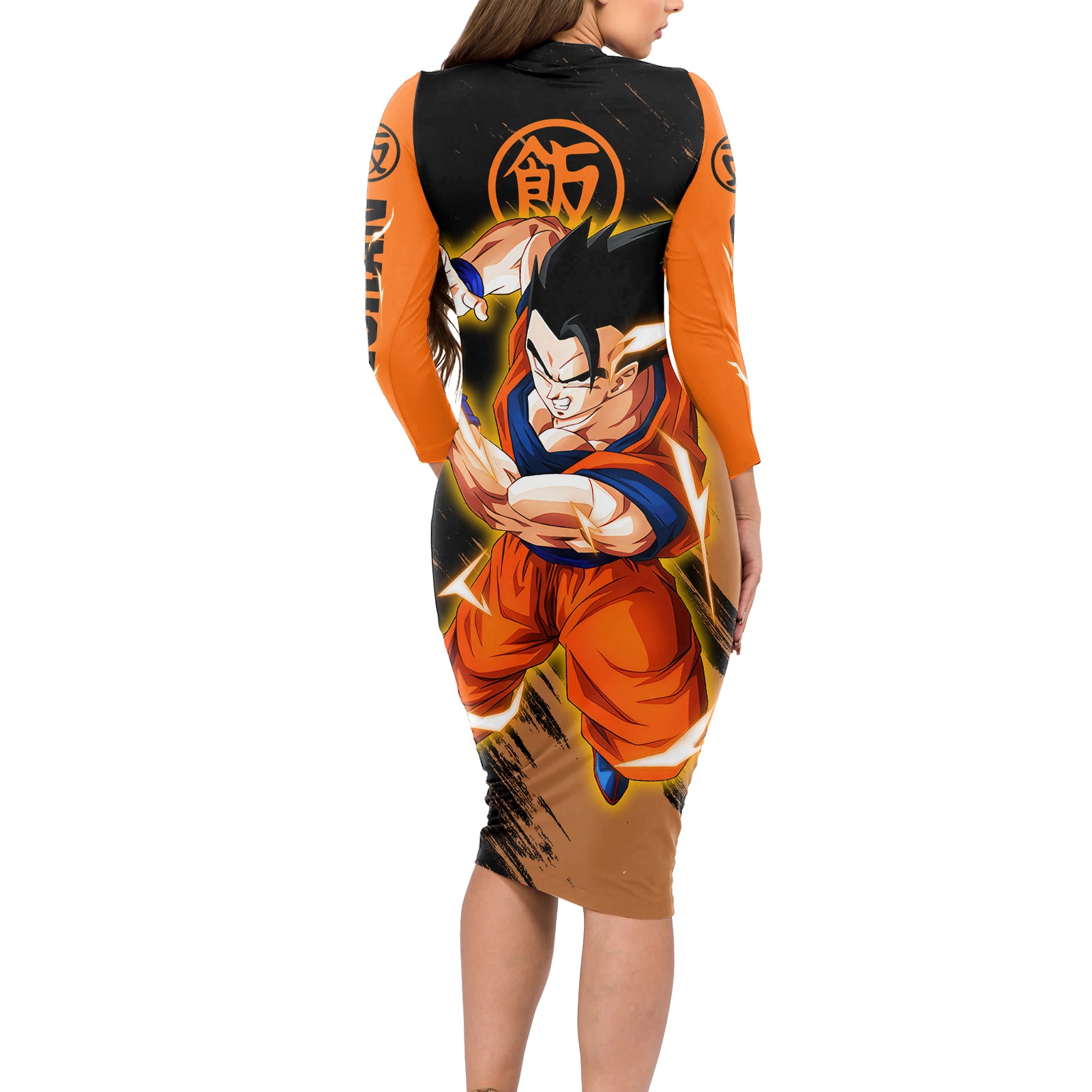 Gohan - Dragon Ball Long Sleeve Bodycon Dress