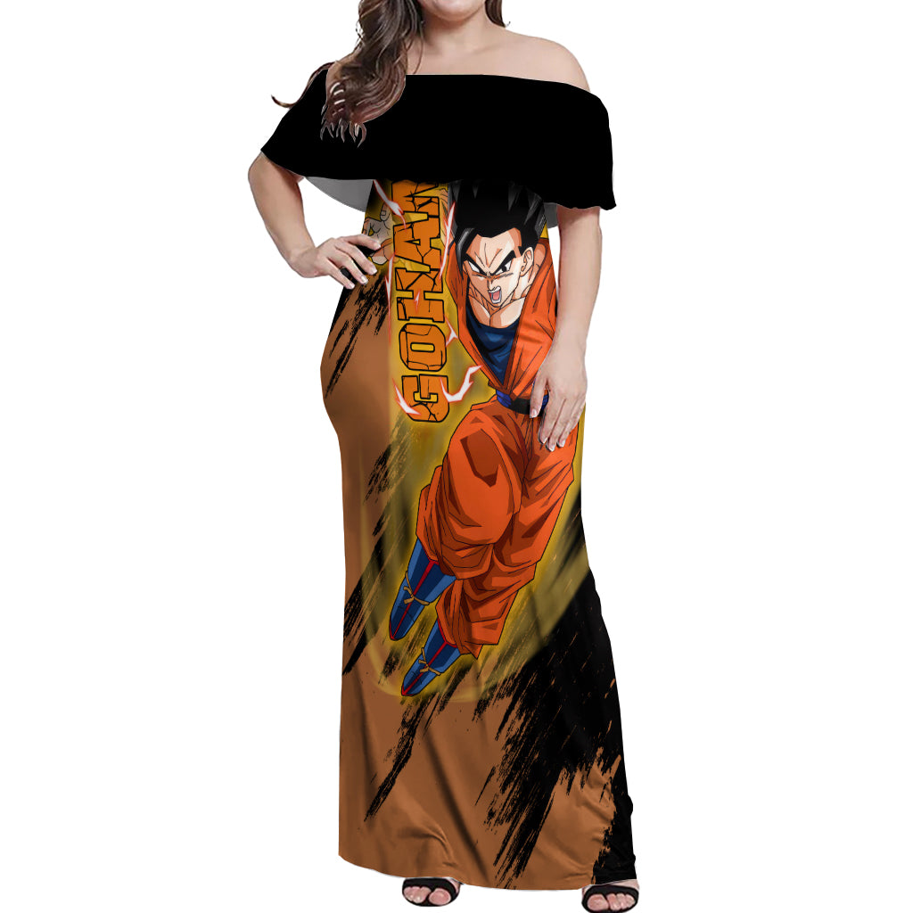 Gohan - Dragon Ball Off Shoulder Maxi Dress