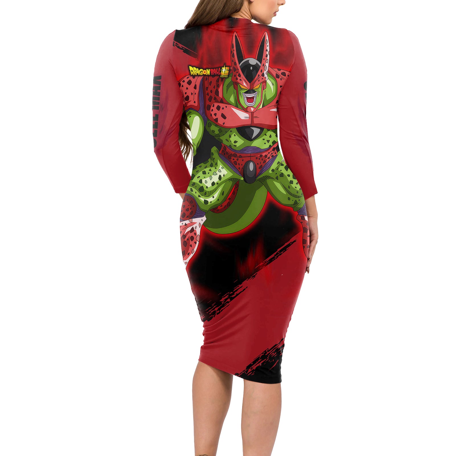 Cell Max Super - Dragon Ball Long Sleeve Bodycon Dress