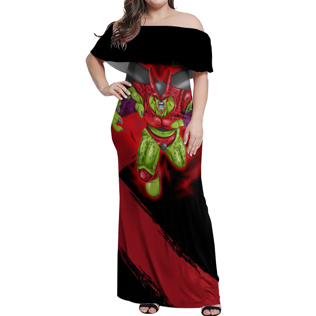Cell Max Super - Dragon Ball Off Shoulder Maxi Dress