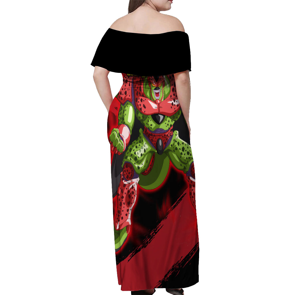 Cell Max Super - Dragon Ball Off Shoulder Maxi Dress
