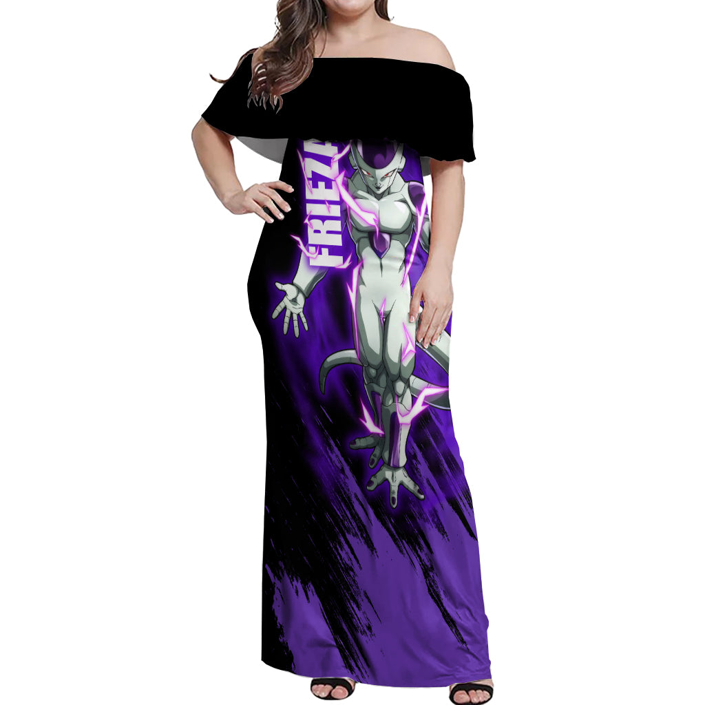 Frieza - Dragon Ball Off Shoulder Maxi Dress