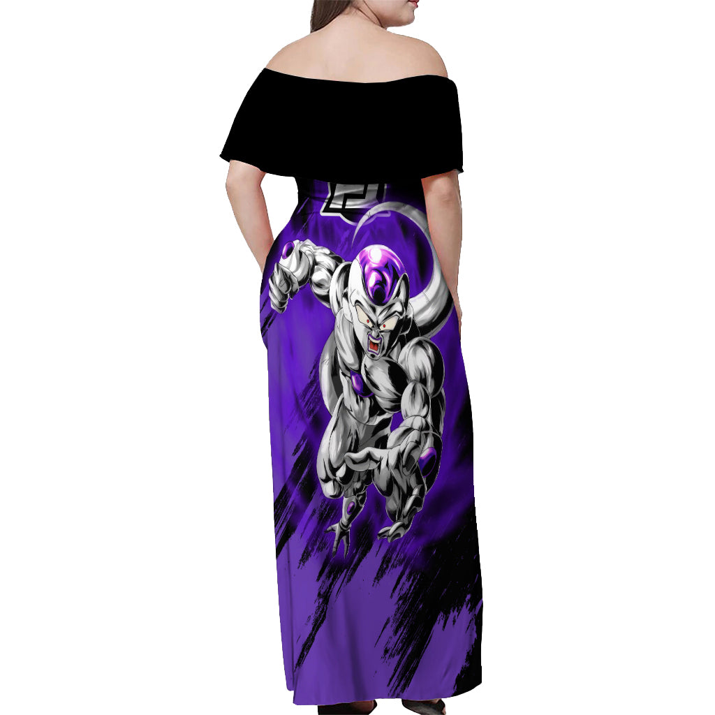 Frieza - Dragon Ball Off Shoulder Maxi Dress