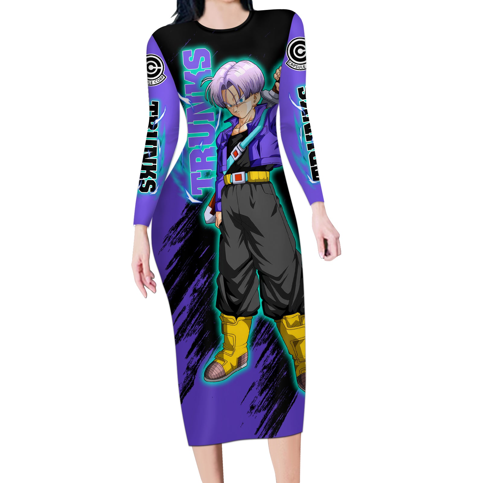 Future Trunks - Dragon Ball Long Sleeve Bodycon Dress