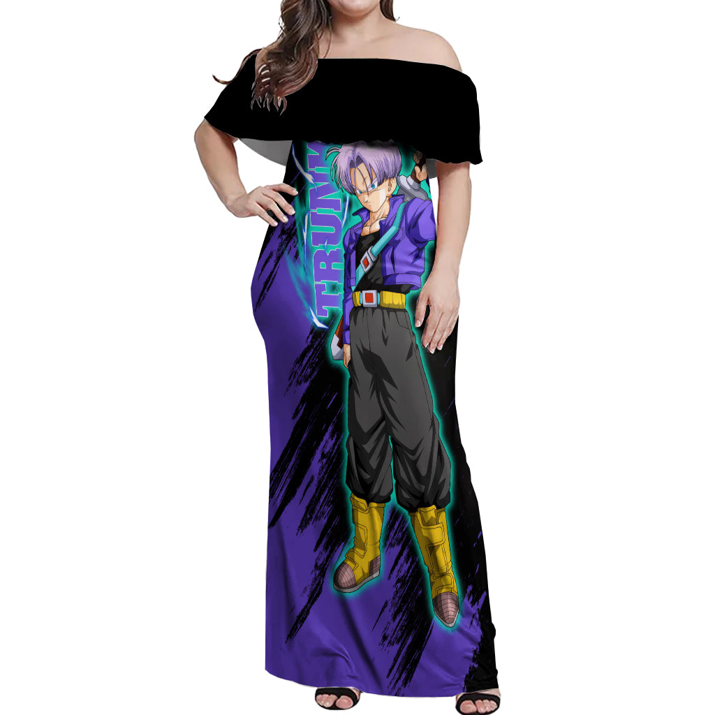Future Trunks - Dragon Ball Off Shoulder Maxi Dress