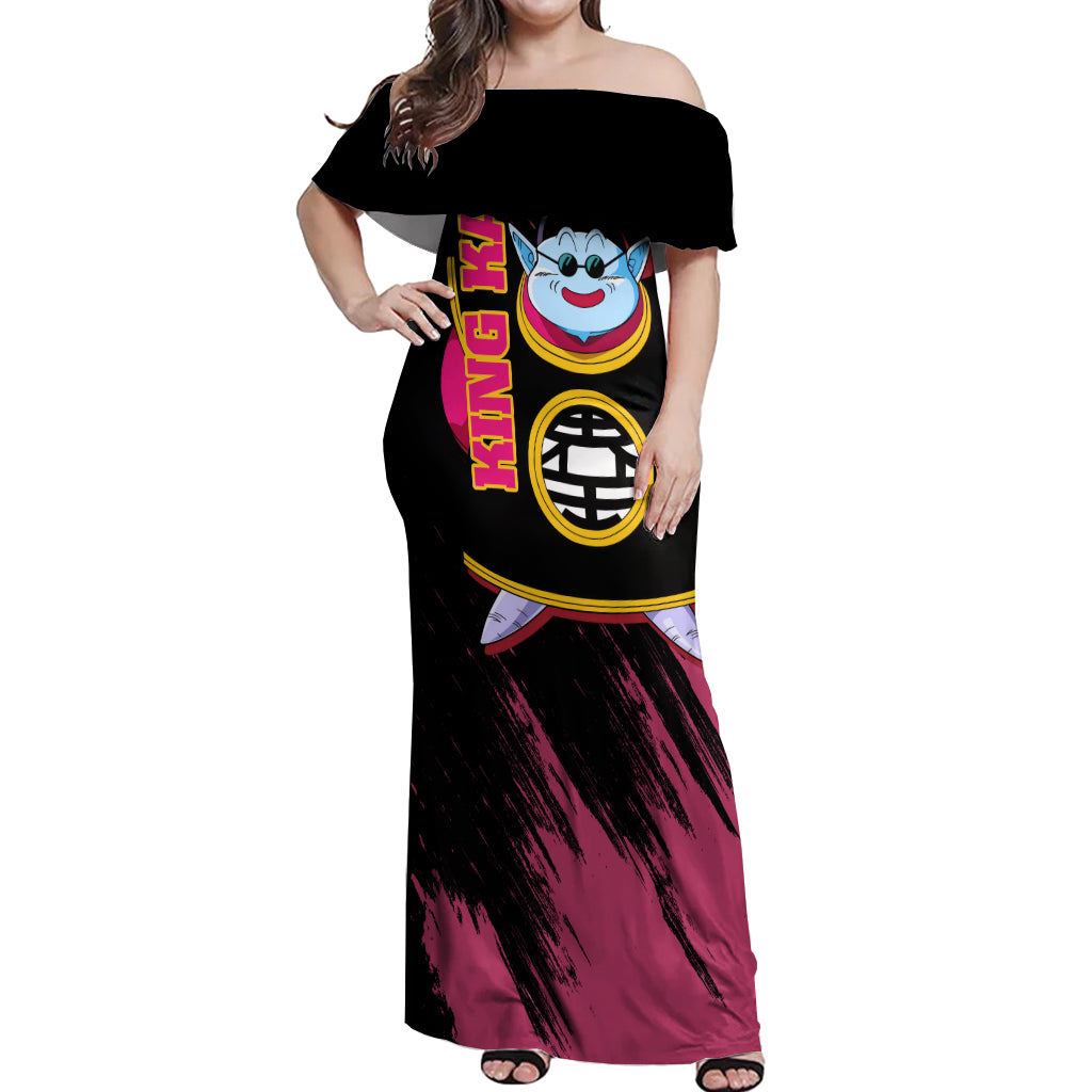 King Kai - Dragon Ball Off Shoulder Maxi Dress