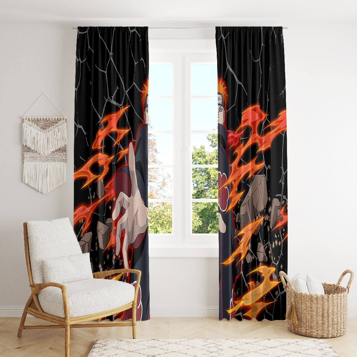 Pain Akatsuki - Naruto Anime Window Curtain