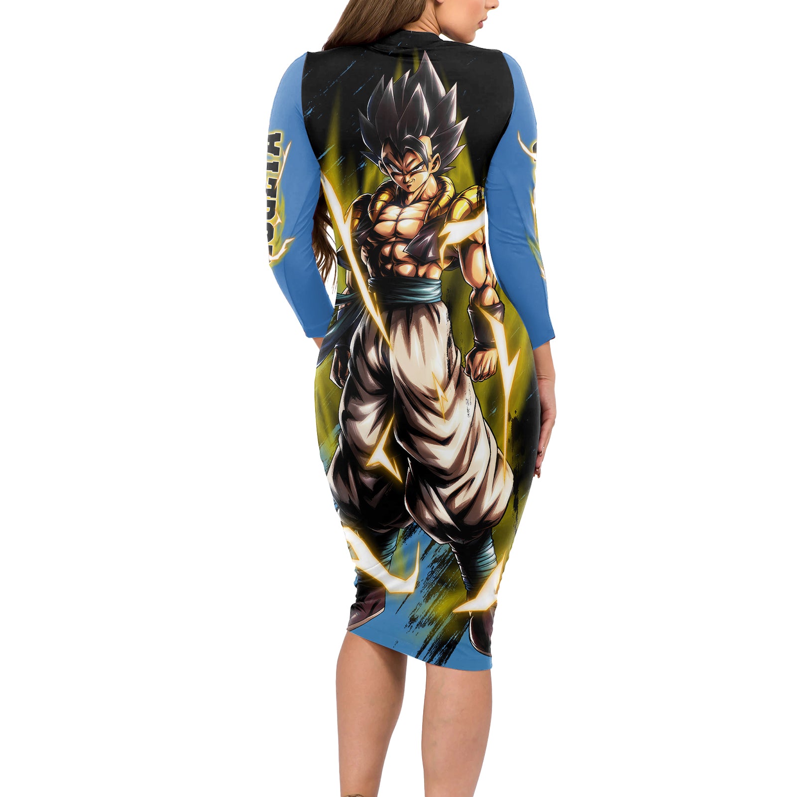 Gogeta - Dargon Ball Long Sleeve Bodycon Dress