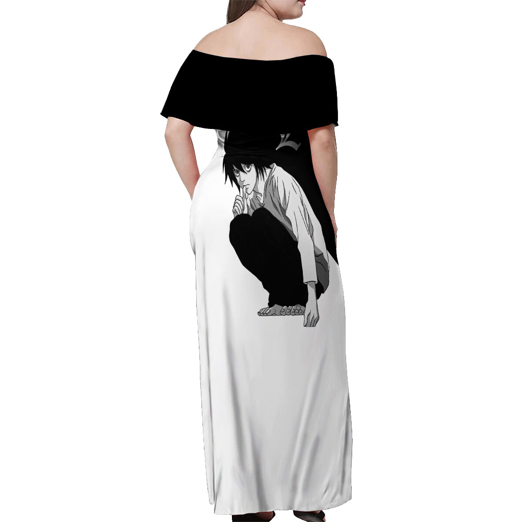 L Lawliet Off Shoulder Maxi Dress
