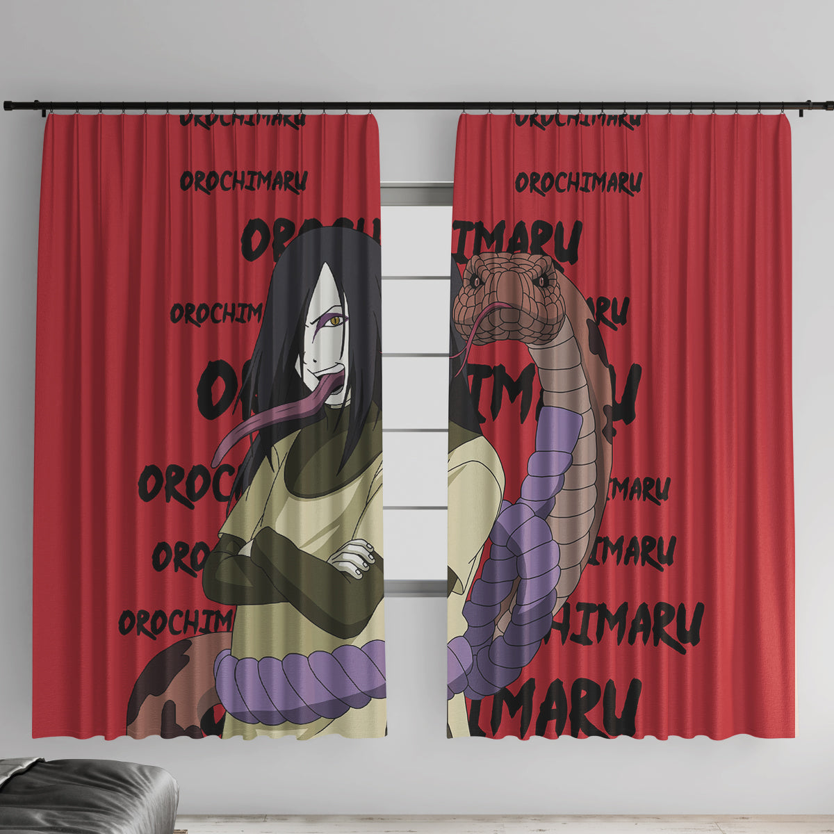 Orochimaru Anime Style Manga Window Curtain