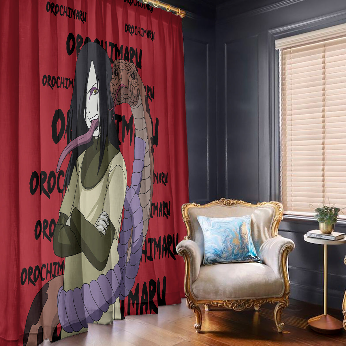 Orochimaru Anime Style Manga Window Curtain