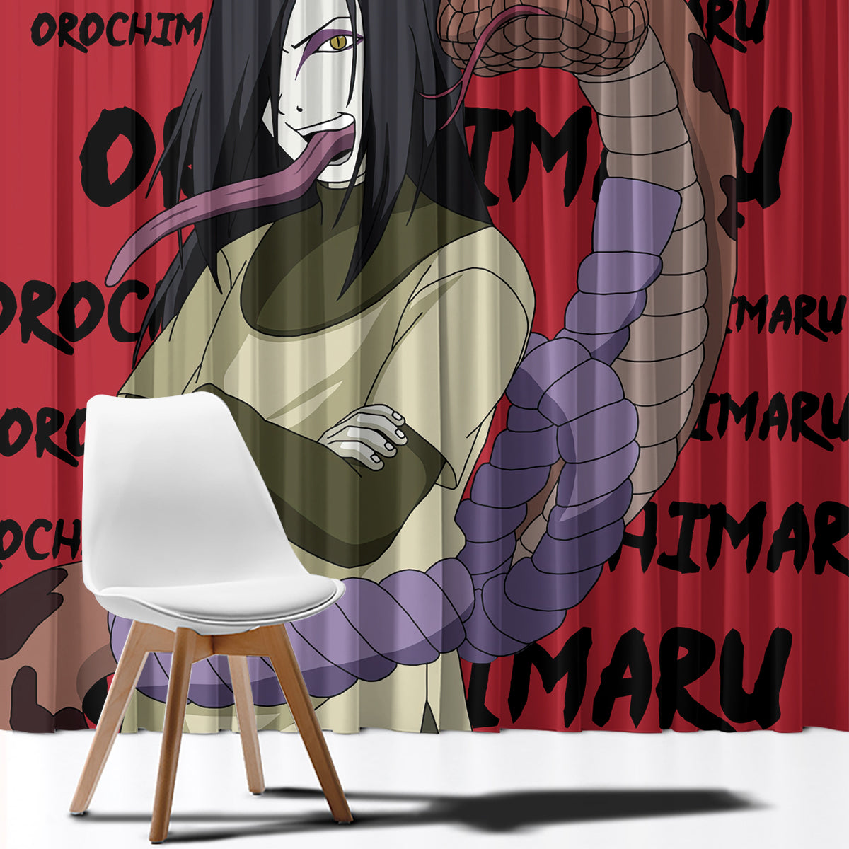 Orochimaru Anime Style Manga Window Curtain