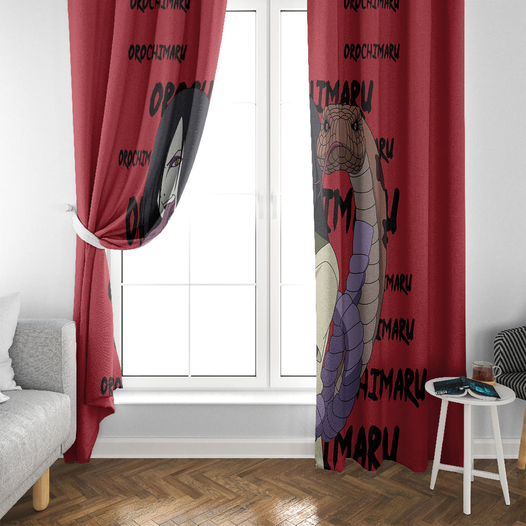 Orochimaru Anime Style Manga Window Curtain