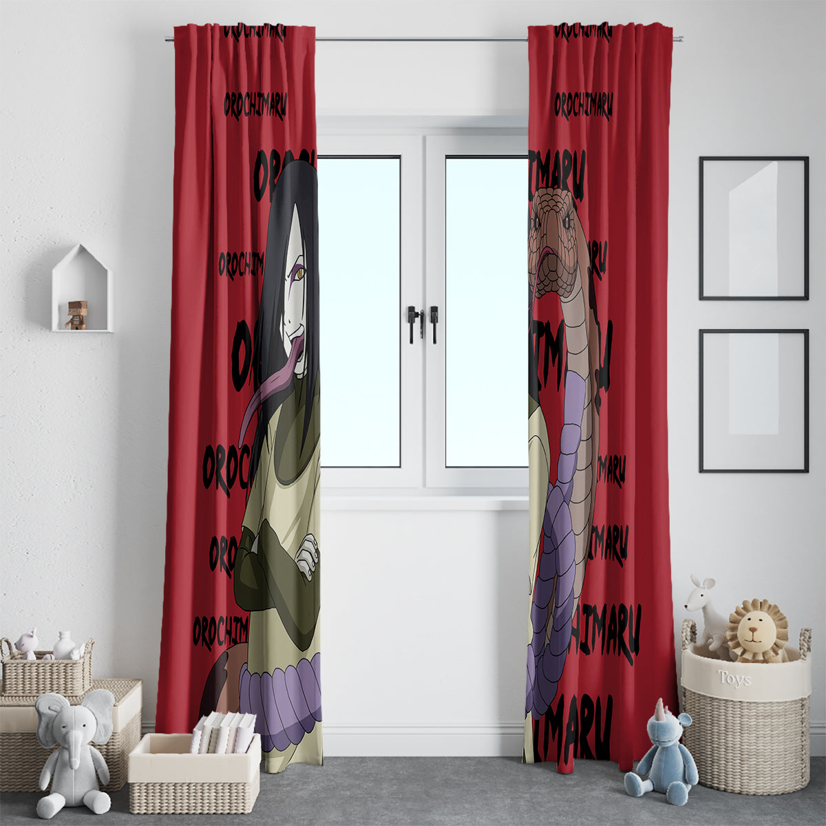 Orochimaru Anime Style Manga Window Curtain