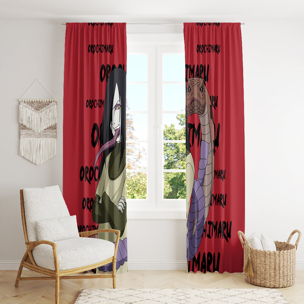 Orochimaru Anime Style Manga Window Curtain