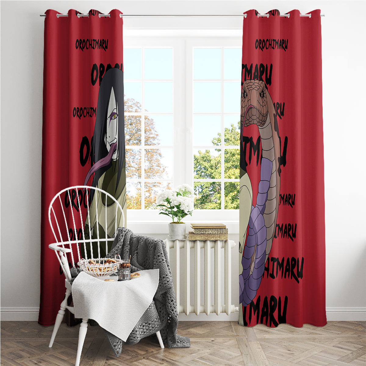 Orochimaru Anime Style Manga Window Curtain