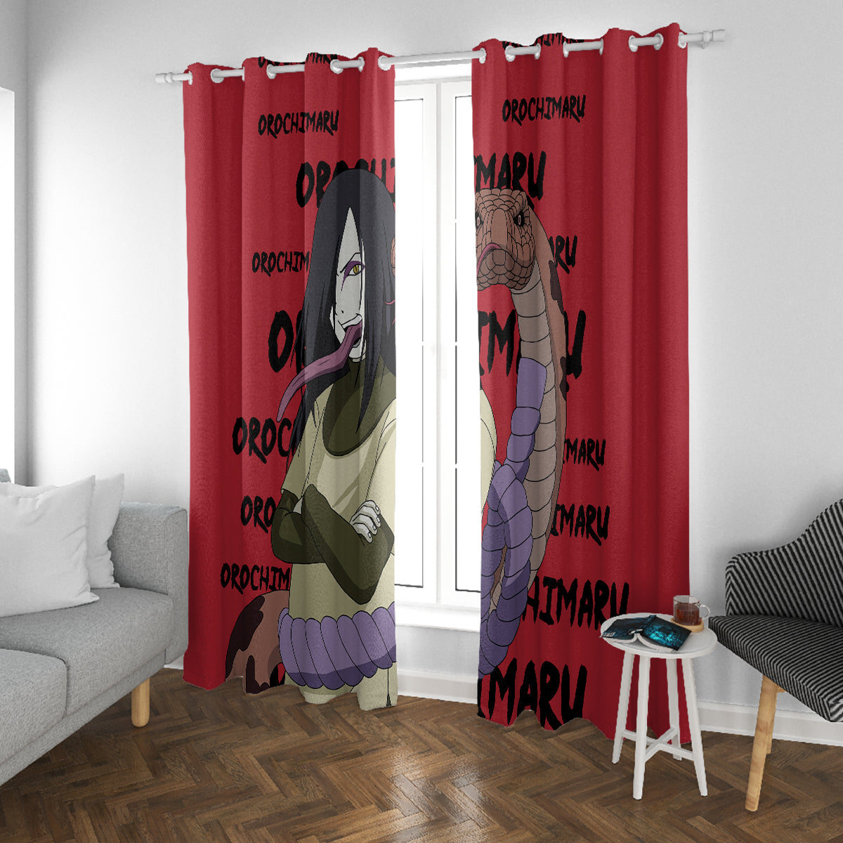 Orochimaru Anime Style Manga Window Curtain