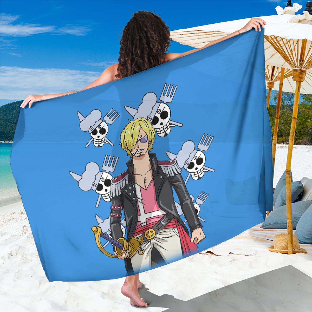 Vinsmoke Sanji Anime Movie Red Sarong