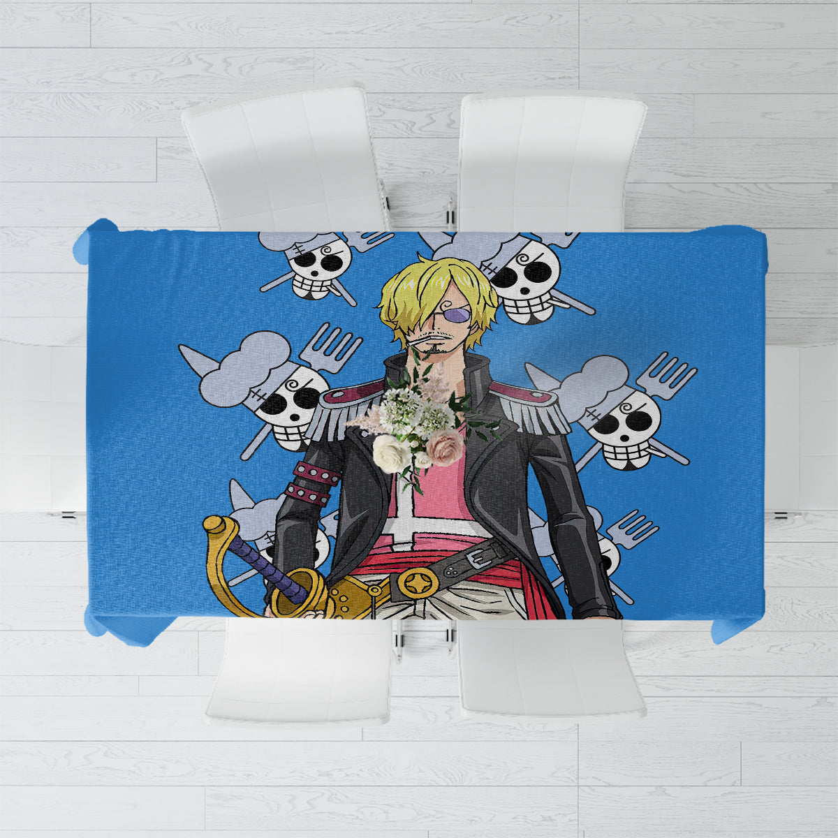Vinsmoke Sanji Anime Movie Red Tablecloth