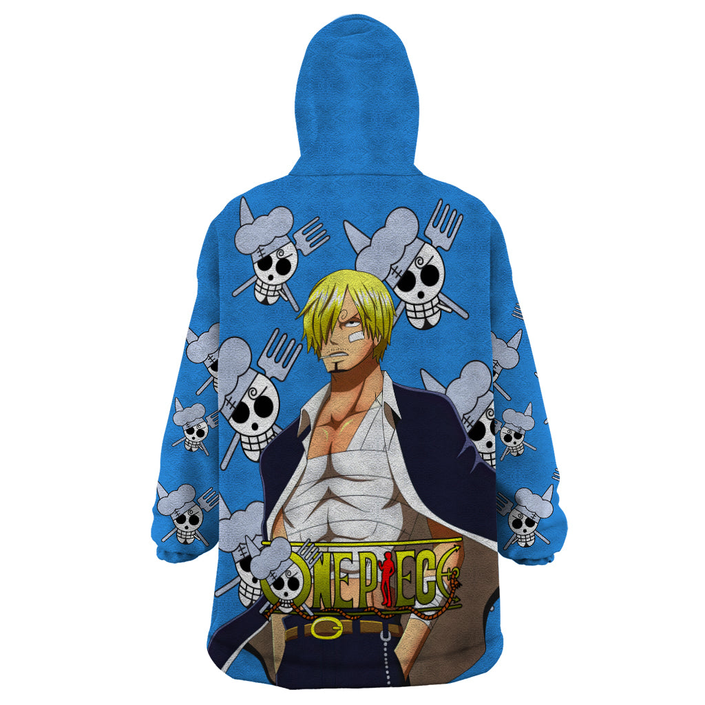 Vinsmoke Sanji Anime Movie Red Wearable Blanket Hoodie
