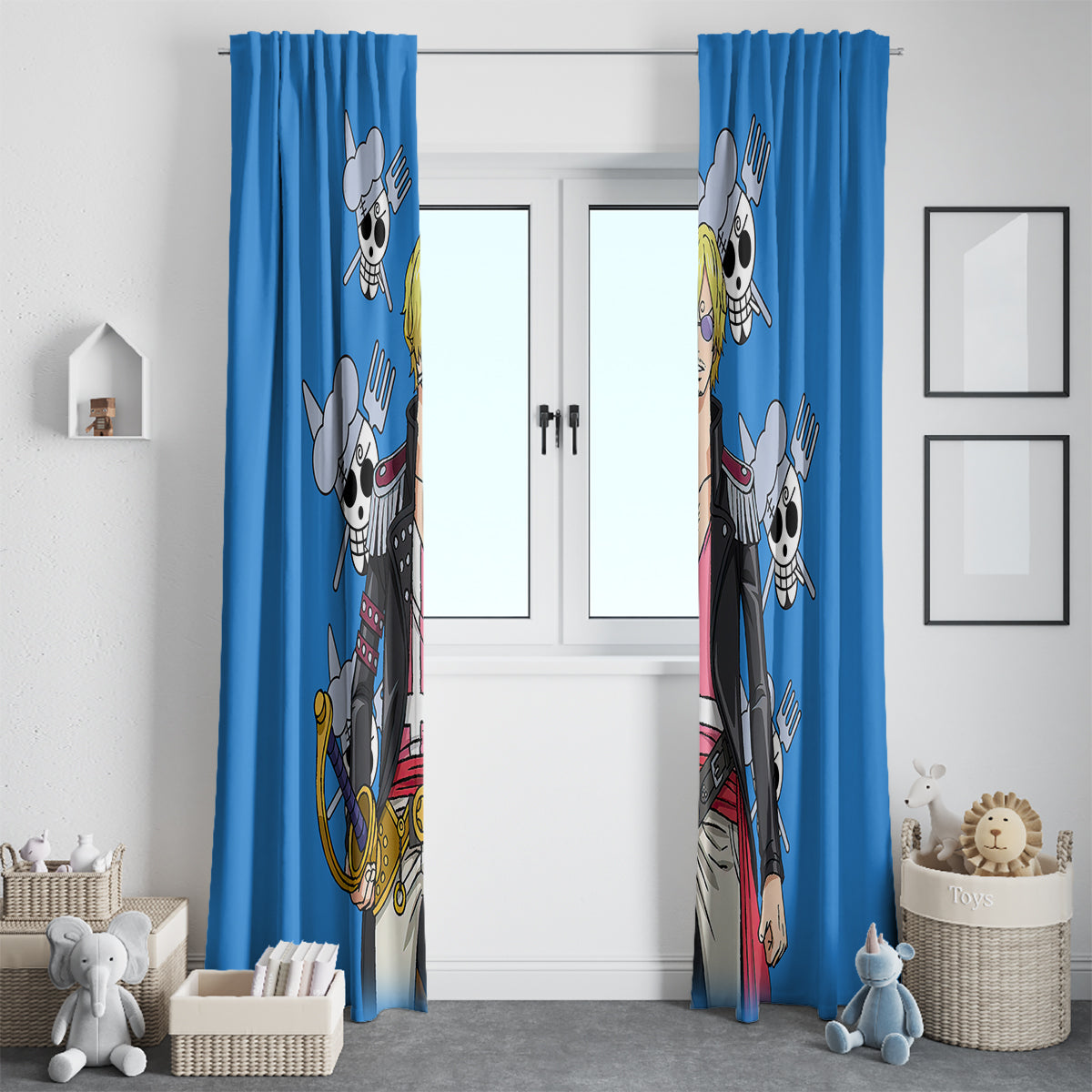 Vinsmoke Sanji Anime Movie Red Window Curtain